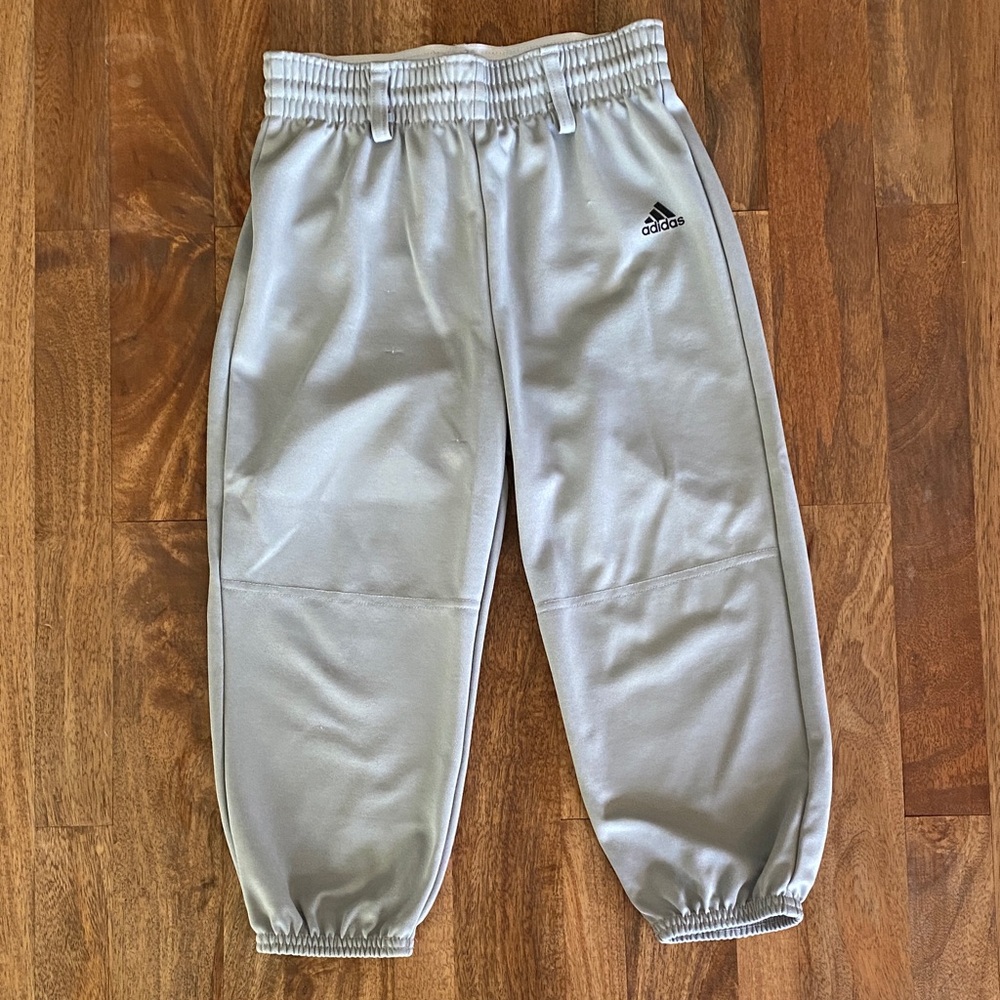 adidas Gray Boys Baseball Pants